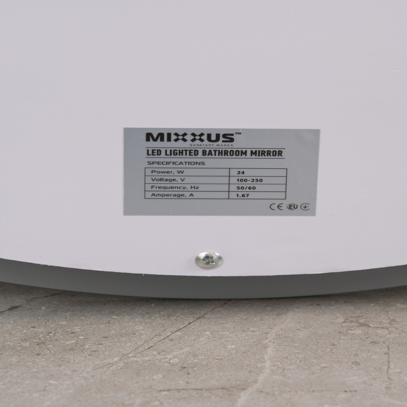 Дзеркало Mixxus Plain MV03-50x70 з LED Touch, Anti-fog, димером, регулюванням яскравості (MI6664)