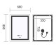 Дзеркало Mixxus Premium Flash MR21-60x80 (LED Touch, Anti-fog, димер, годинник) (MP6617)