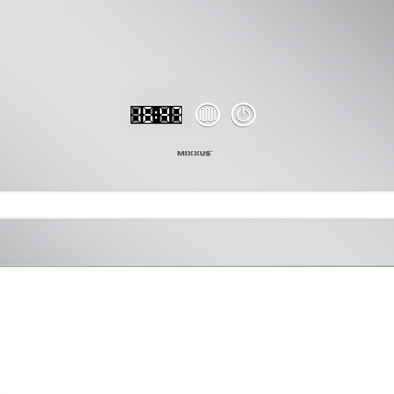 Дзеркало Mixxus Premium Flash MR21-60x80 (LED Touch, Anti-fog, димер, годинник) (MP6617)