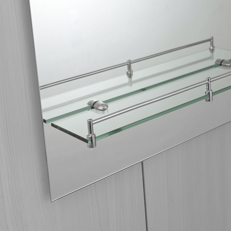 Дзеркало настінне Zerix Laguna MRZ03-500x700x110 прямокутне з дугоподібним верхом та полицею