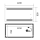 Дзеркало Mixxus Premium Lines MR17-120x60-Reverse (LED Touch, Anti-fog, димер) (MP6626)