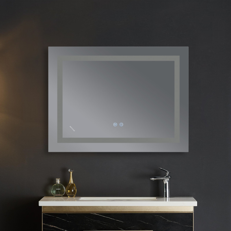 Дзеркало Mixxus Warm MR12-90x70-Reverse з LED Touch, Anti-fog, димером, регулюванням яскравості (MI6675)