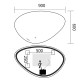 Дзеркало Mixxus Premium Diverse MA01-90x60-Reverse (LED Touch, Anti-fog, димер (3-6,5kK)) (MP6633)