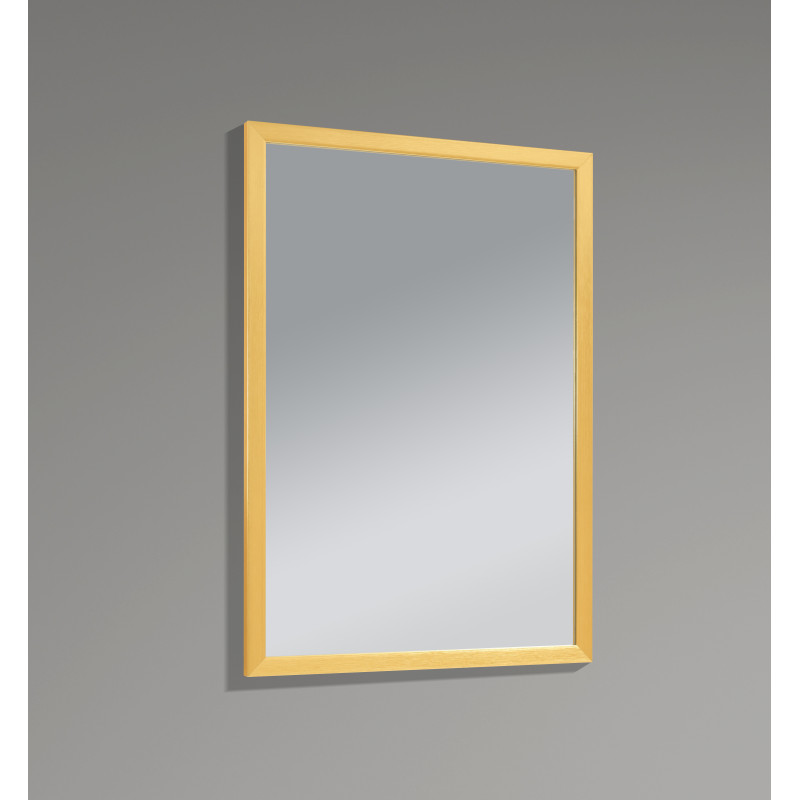 Дзеркало настінне Zerix Fonte MRZ09-700x850-Reverse GOLD прямокутне в золотій рамі (ZX5639)