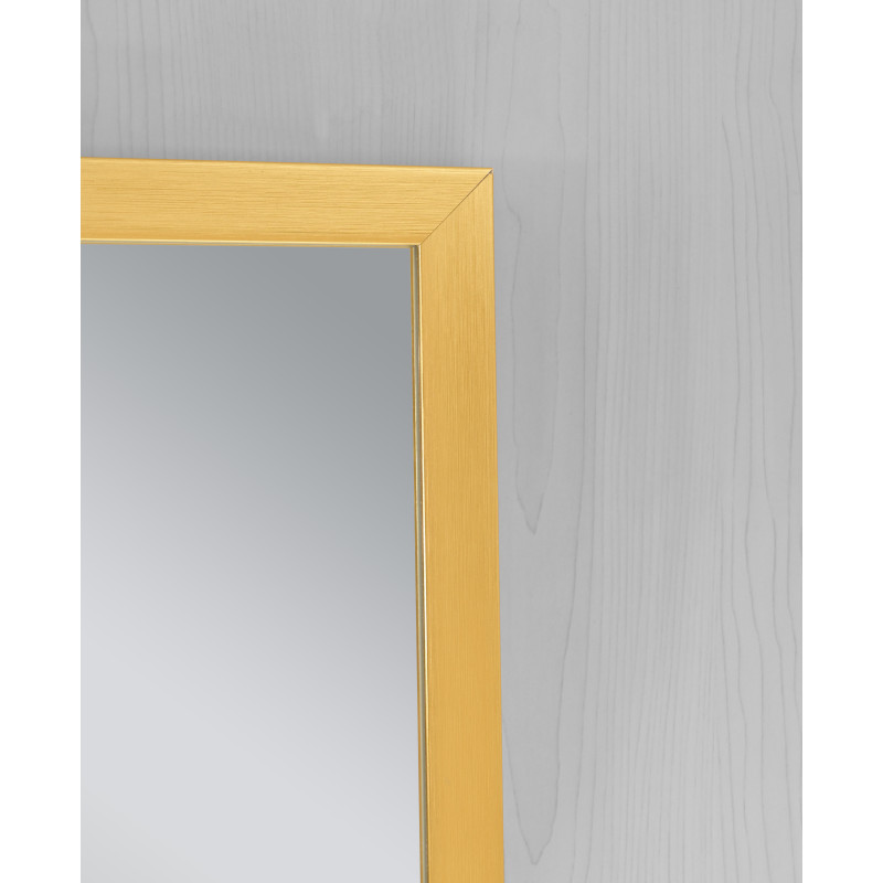 Дзеркало настінне Zerix Fonte MRZ09-700x850-Reverse GOLD прямокутне в золотій рамі (ZX5639)