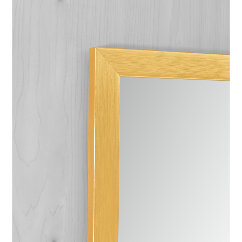 Дзеркало настінне Zerix Fonte MRZ09-700x850-Reverse GOLD прямокутне в золотій рамі (ZX5639)