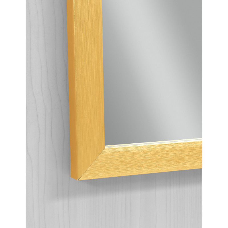 Дзеркало настінне Zerix Fonte MRZ09-700x850-Reverse GOLD прямокутне в золотій рамі (ZX5639)