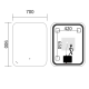 Дзеркало Mixxus Premium Diverse MR15-90x70-Reverse (LED Touch, Anti-fog, димер (3-6,5kK)) (MP6639)