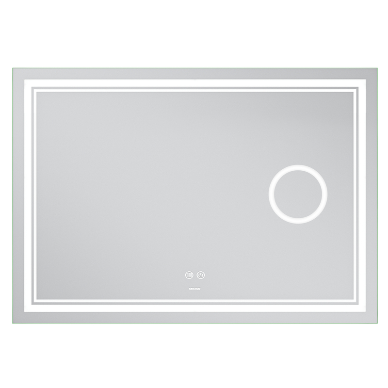 Дзеркало Mixxus Premium Quadro MR20-100x70 (LED Touch, Anti-fog, димер, лінза) (MP6622)
