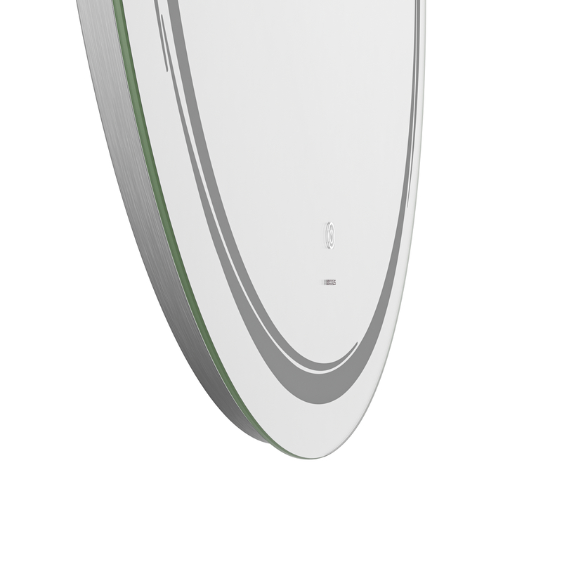 Дзеркало Mixxus Premium Wave MC04-90 (LED Touch, Anti-fog, димер (3-6,5kK)) (MP6637)