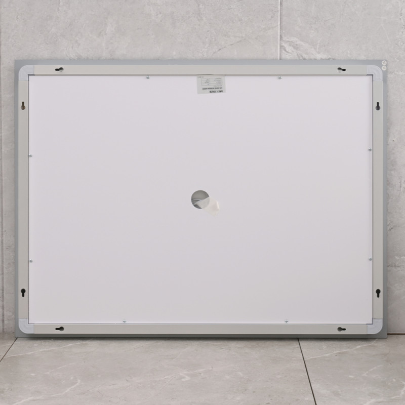 Дзеркало Mixxus Warm MR02-80x60-Case з LED Touch, Anti-fog, димером, регулюванням яскравості, годинником (MI6671)