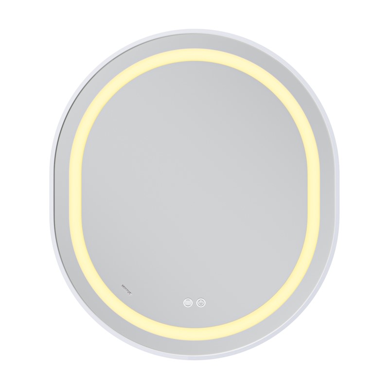 Дзеркало Mixxus Premium Ellipse MV05-80x70-Reverse White (LED Touch, Anti-fog, димер (3-6kK)) (MP664)