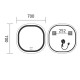 Дзеркало Mixxus Premium Diverse MR16-70x70 (LED Touch, Anti-fog, димер (3-6,5kK)) (MP6640)