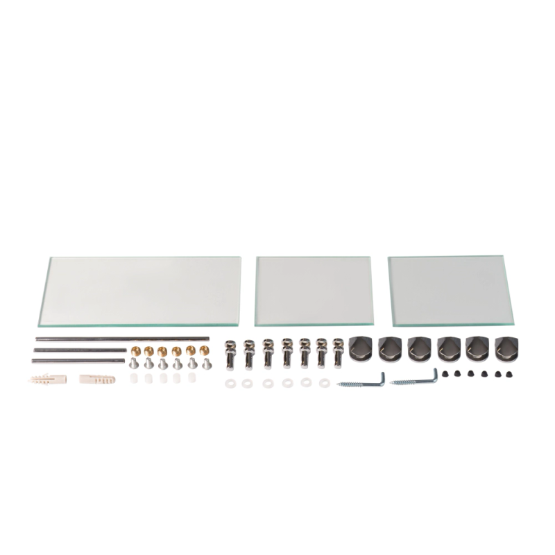 Дзеркало настінне Zerix Solo MOZ01-480x680x100 асиметричне з трьома полицями (ZX5624)