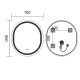 Дзеркало Mixxus Premium Ellipse MV05-80x70-Reverse (LED Touch, Anti-fog, димер (3-6,5kK)) (MP6643)