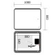 Дзеркало Mixxus Premium Olivary MR19-100x80-Reverse (LED Touch, Anti-fog, димер (3-6,5kK)) (MP6629)