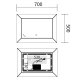 Дзеркало Mixxus Premium Cubic MR14-70x50-Reverse (LED Touch, Anti-fog, димер) (MP6647)