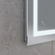 Дзеркало Mixxus Warm MR02-90x70 з LED Touch, Anti-fog, димером, регулюванням яскравості, годинником (MI6673)