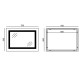 Дзеркало Mixxus Warm MR02-90x70 з LED Touch, Anti-fog, димером, регулюванням яскравості, годинником (MI6673)