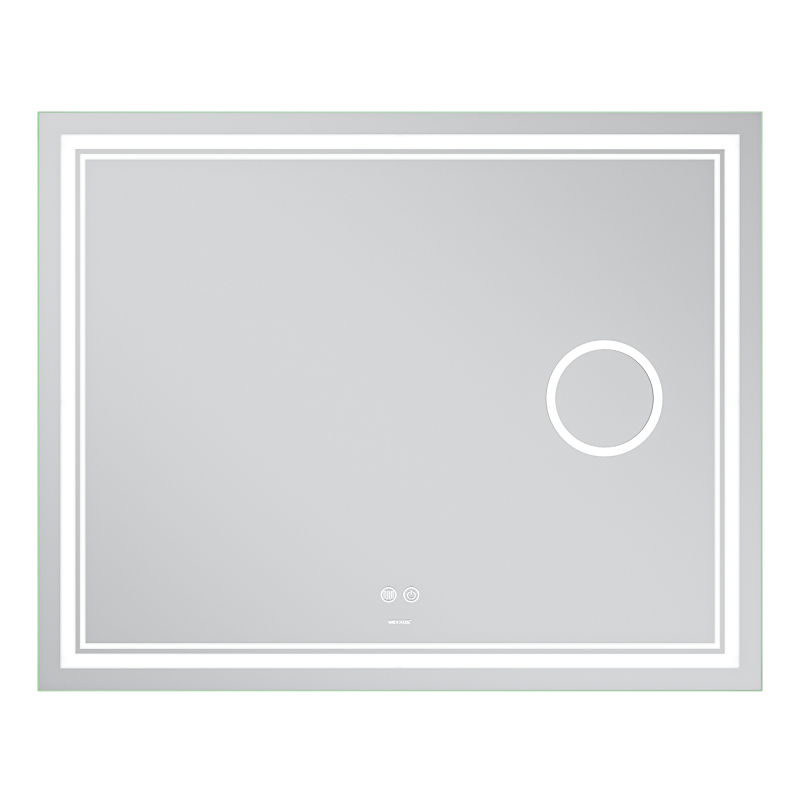 Дзеркало Mixxus Premium Quadro MR20-100x80 (LED Touch, Anti-fog, димер, лінза) (MP6623)