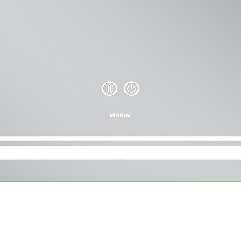 Дзеркало Mixxus Premium Quadro MR20-100x80 (LED Touch, Anti-fog, димер, лінза) (MP6623)