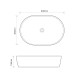 Раковина накладная MIXXUS PREMIUM ELLIPSE-0105 600х400х150mm (MP6563)