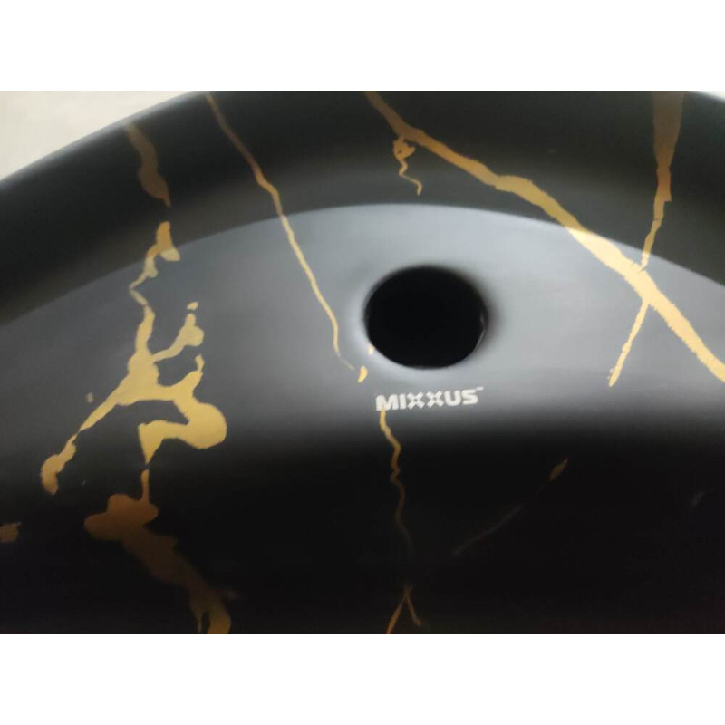Раковина накладная MIXXUS PREMIUM WAVE-0201 MARBLE 430х430х150mm с отверстием под смеситель (MP6536