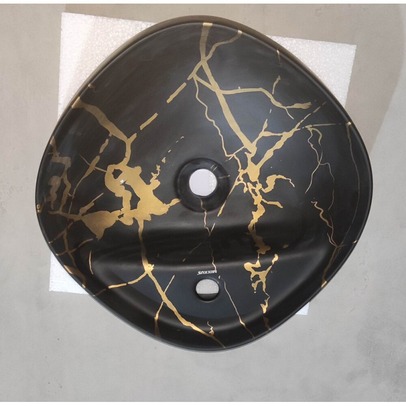 Раковина накладная MIXXUS PREMIUM WAVE-0201 MARBLE 430х430х150mm с отверстием под смеситель (MP6536