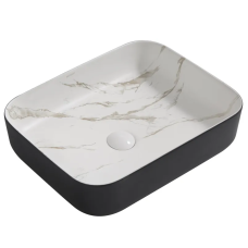Раковина накладная MIXXUS PREMIUM DIVERSE-0110 MARBLE-BLACK 500х390х130mm (MP6517)