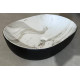 Раковина накладная MIXXUS PREMIUM ELLIPSE-0105 MARBLE-BLACK 600х400х150mm (MP6565)