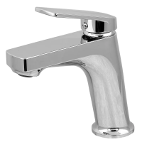 Змішувач для умивальника джойстиковий Plamix Lucas-001 SET з підведенням (PM0707) з термопластику Колір хром