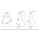 Писсуар подвесной Mixxus Premium BEVEL-1004 340x305x685mm с краном для писсуара (MP6663)