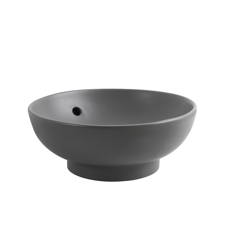 Раковина накладная Mixxus Premium TOPPER-0201 GRAY 410x410x165mm с переливом (MP6649)