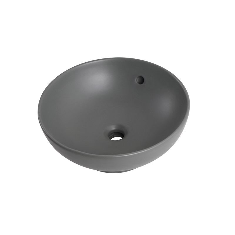 Раковина накладная Mixxus Premium TOPPER-0201 GRAY 410x410x165mm с переливом (MP6649)