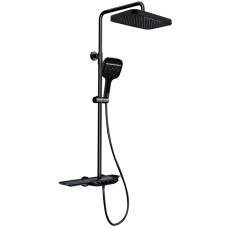 Душевая колонна с термостатическим смесителем MIXXUS PREMIUM SPACE-009-J BLACK с кнопочным переключ