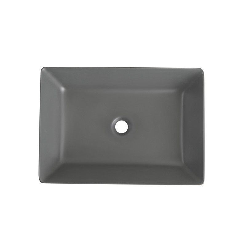 Раковина накладная Mixxus Premium QUADRO-0108 GRAY 550x390x145mm (MP6652)