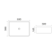 Раковина накладная Mixxus Premium QUADRO-0108 GRAY 550x390x145mm (MP6652)
