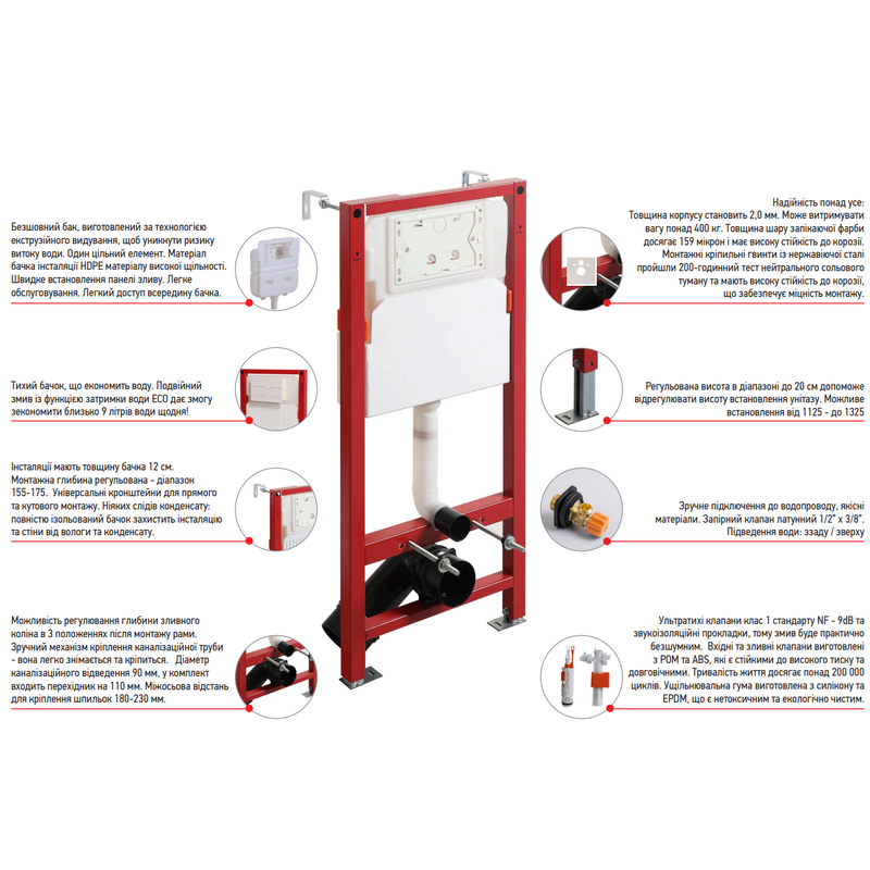 Комплект унитаз с инсталляцией для унитаза Mixxus Premium ELLIPSE-SET-2101 система смыва TORNADO 3.