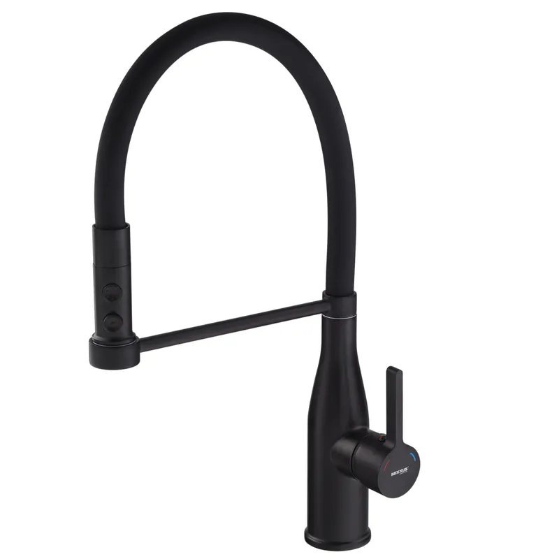 Смеситель для кухни Mixxus Premium Summer 017 BLACK REFL.BLACK (MI6961)