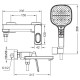 Змішувач для ванни джойстиковий Koer KB-41031-01 з коротким зливом (KR5436) з латуні Колір хром
