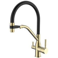 Смеситель для кухни MixxusPremium Gravity 021 BRUSHED GOLD REFL.BLACK (MI6981)