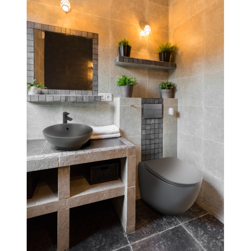Комплект унитаз с инсталляцией для унитаза Mixxus Premium ELLIPSE-SET-2101 GRAY система смыва TORNA