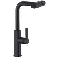 Смеситель для кухни с выдвижным изливом Mixxus Premium HAMMER 014 BLACK (MI6954)