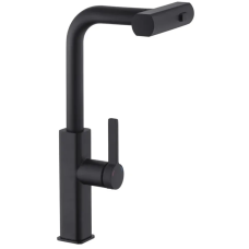 Смеситель для кухни с выдвижным изливом Mixxus Premium HAMMER 014 BLACK (MI6954)