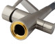 Змішувач для кухні двоважільний Mixxus Premium Magnet 021 SS Color (MI6976) з латуні Колір нержавіюча сталь
