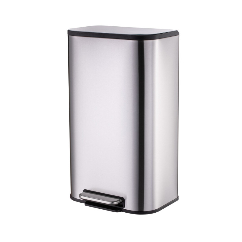 Відро для сміття з плавним закриттям прямокутне Mixxus Cubic-TC0112 SS Color 12л колір нержавіюча сталь