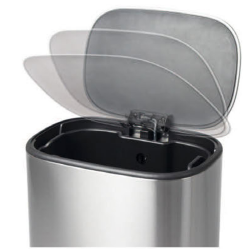 Відро для сміття з плавним закриттям прямокутне Mixxus Cubic-TC0105 SS Color 5л колір нержавіюча сталь