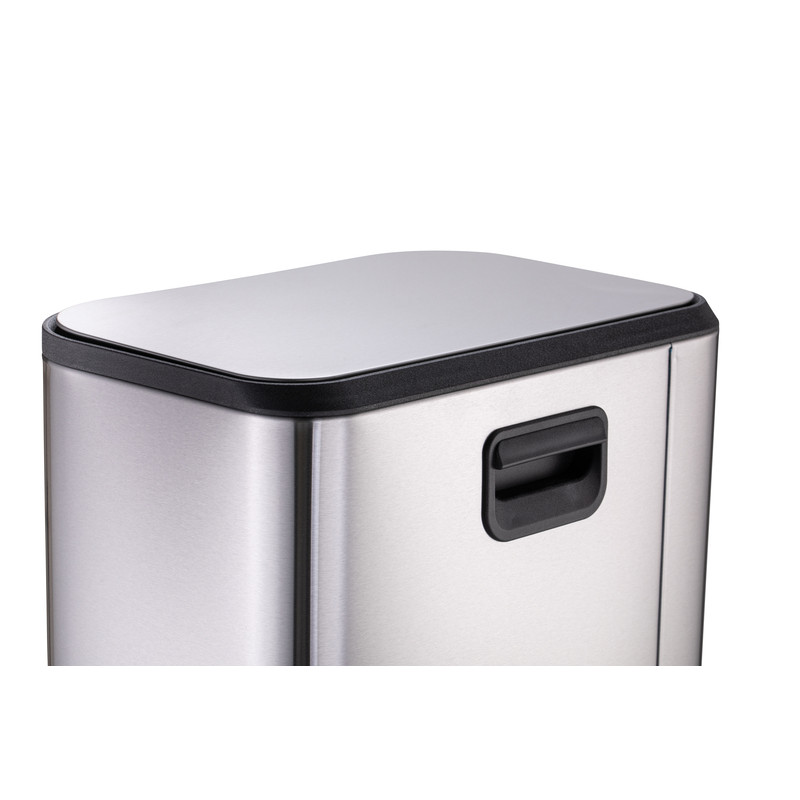 Відро для сміття з плавним закриттям прямокутне Mixxus Cubic-TC0105 SS Color 5л колір нержавіюча сталь