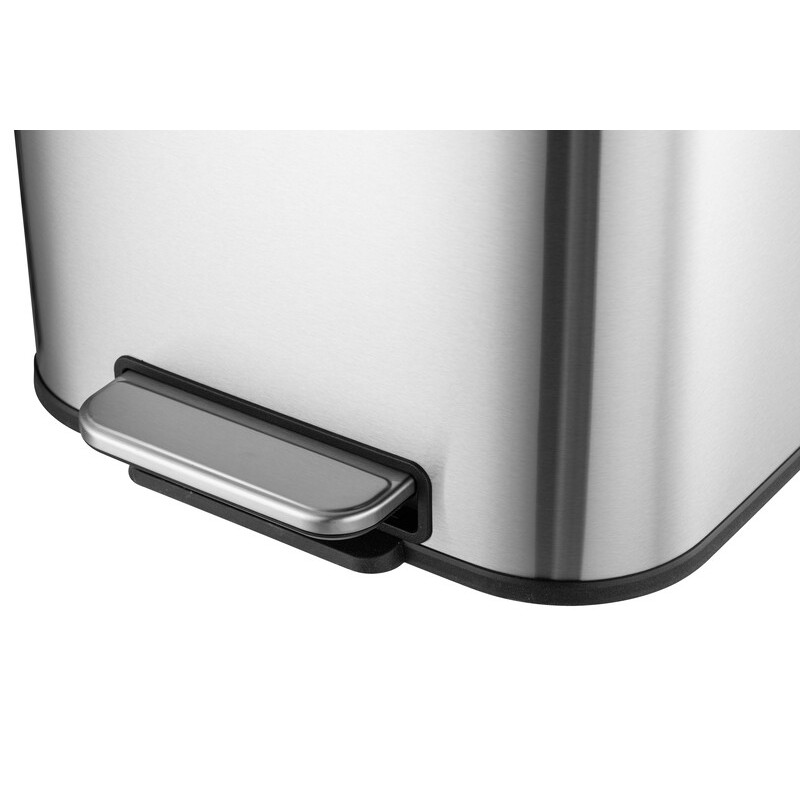 Відро для сміття з плавним закриттям прямокутне Mixxus Cubic-TC0105 SS Color 5л колір нержавіюча сталь