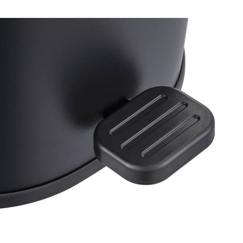 Відро для сміття з плавним закриттям овальне Zerix Prime-TC0105 Black 5л колір чорний